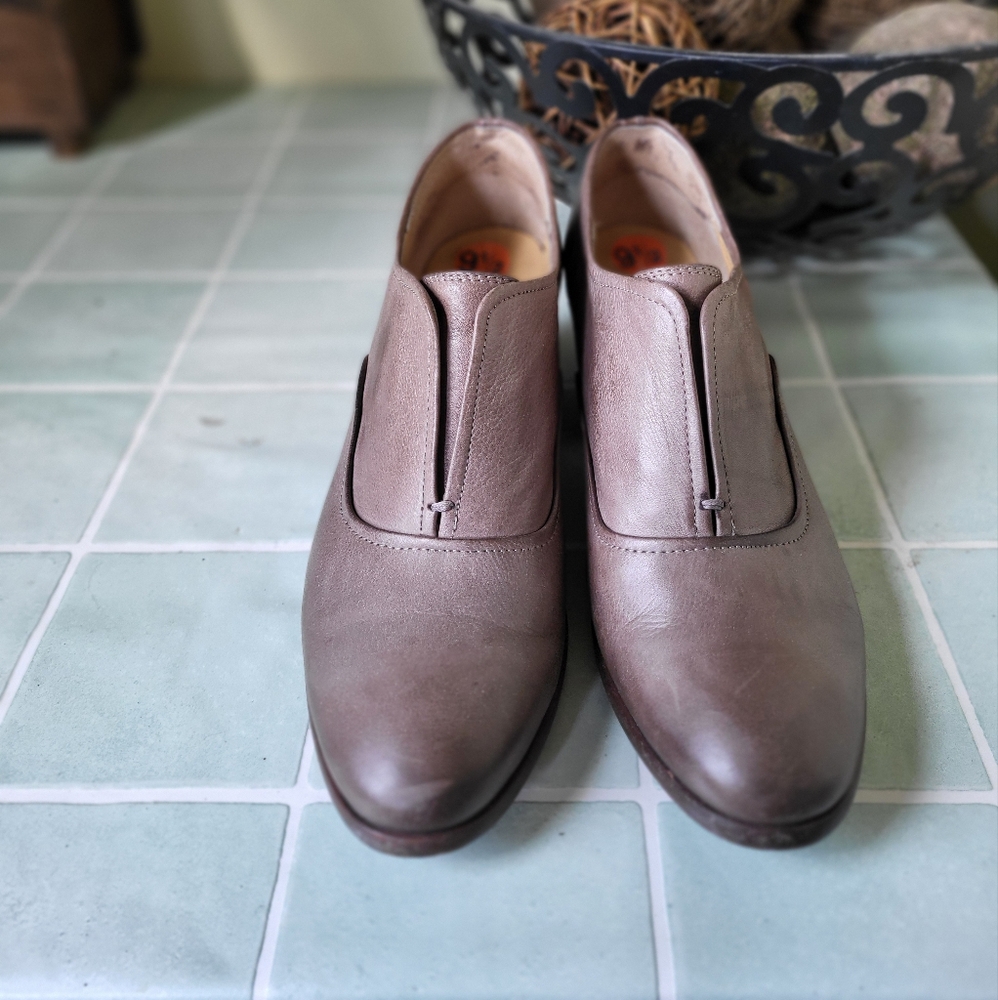 Frye ankle boots.